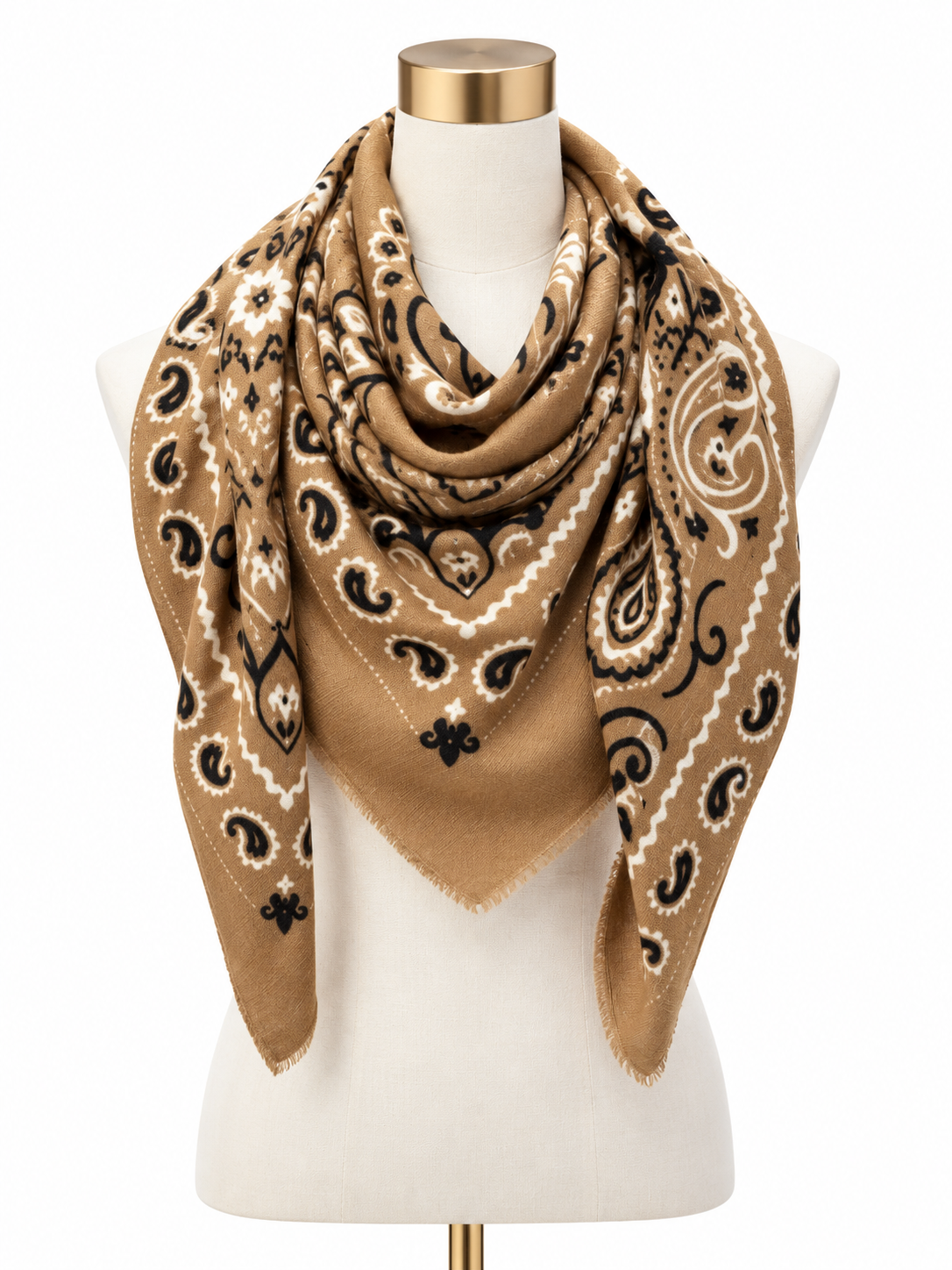 Oversized Bandana Scarf in Caramel