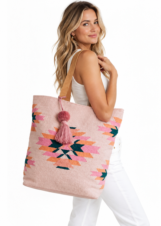 Aztec Tote in Rosé