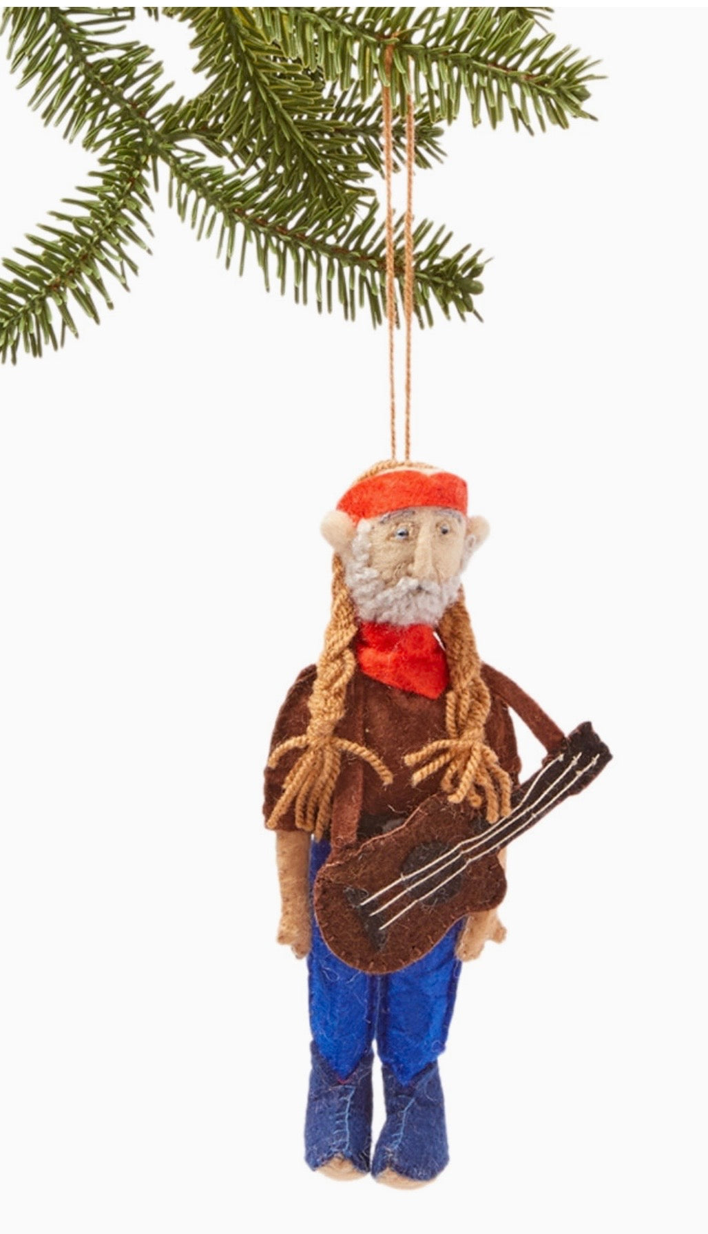Handmade Willie Nelson Ornament