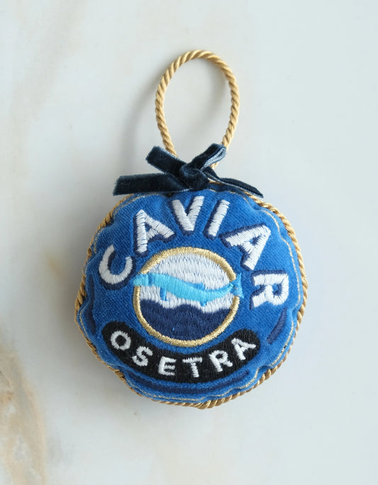 Embroidered Velvet Caviar Ornament