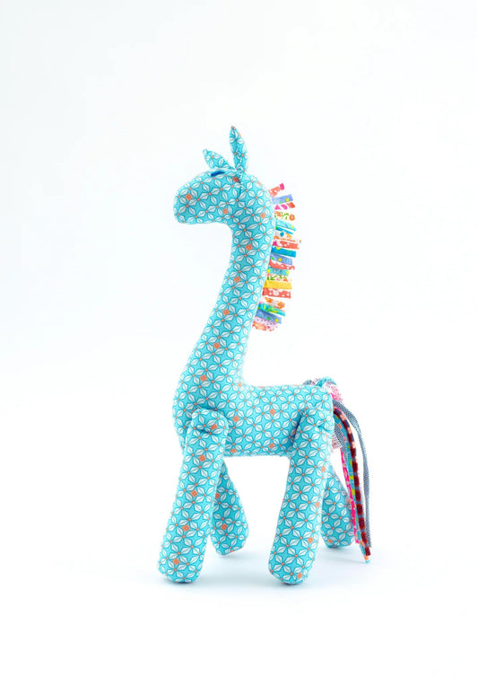 Cuddly Giraffe Toy in Turquoise