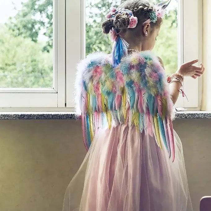 Rainbow Unicorn Wings & Headband Set