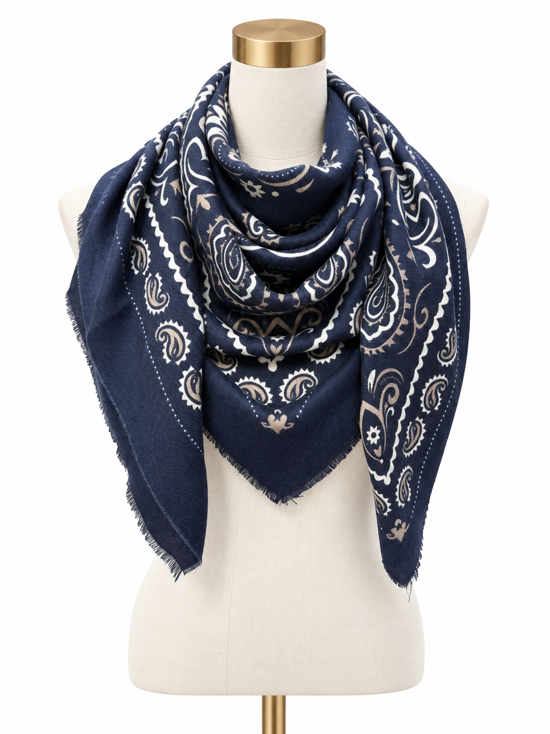 Oversized Bandana Scarf in Blue
