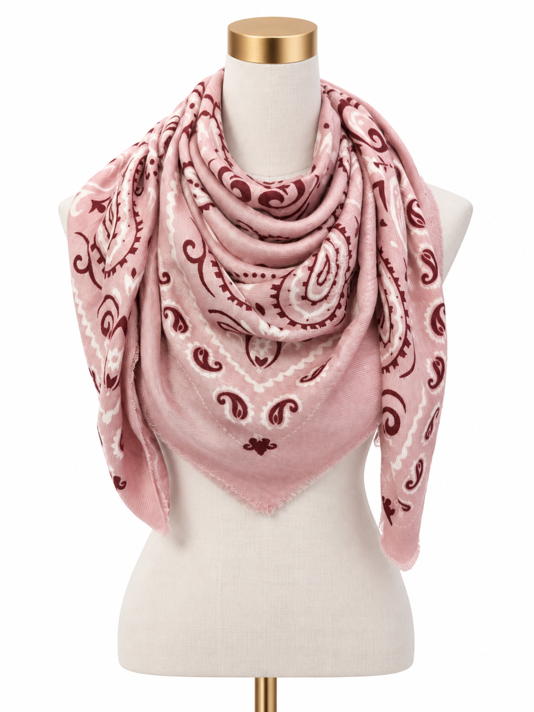 Oversized Bandana Scarf in Dusty Rose